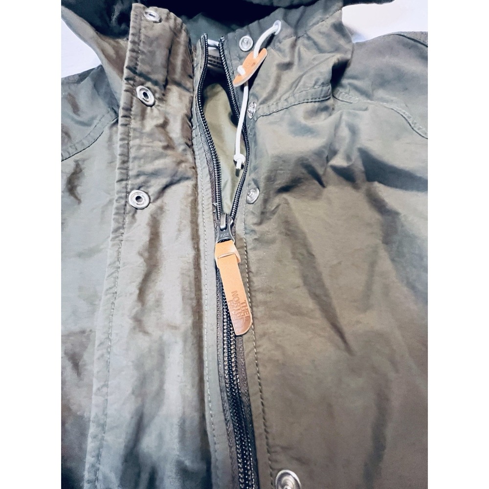The North Face Women Rainsford Jacket Taupe Green Rain Parka Hooded Med - Picture 7 of 16